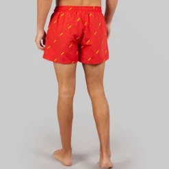 Umbro Herren Renn Badehosen Rot/Orange/Navy