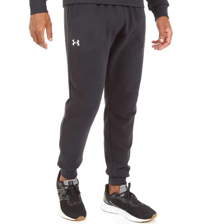 Under Armour Herren UA Rival Fleece Jogginghose Schwarz/Weiß