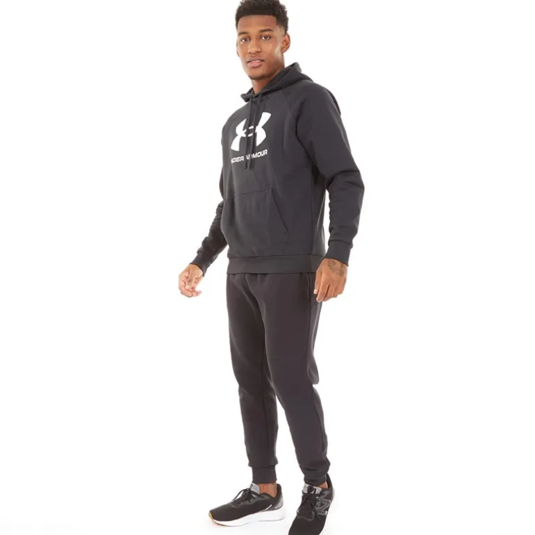 Under Armour Herren UA Rival Fleece Jogginghose Schwarz/Weiß