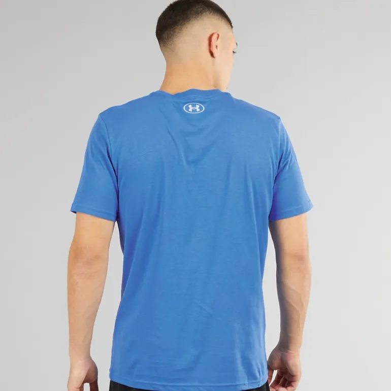 Under Armour Herren UA Sportstyle Linke Brust Kurzarm T-Shirt Blau Atlantis / Blau Calm