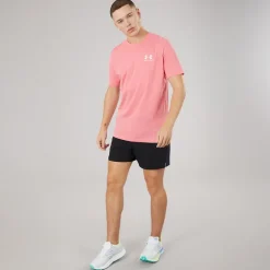 Under Armour Herren UA Sportstyle linke Brust kurzarm T Shirt Bittersweet Pink/Weiß