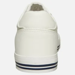 U.S. POLO ASSN. Herren Bobby PU Turnschuhe Weiß / Marineblau PU