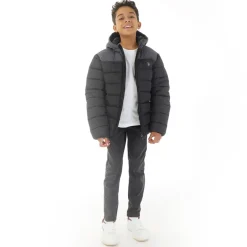 U.S. POLO ASSN. Junge Steppjacke mit Farbblock-Joch Schwarz