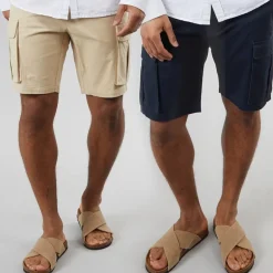 Vinson Herren Roger Shorts Zweierpack Humus/Dunkelblau