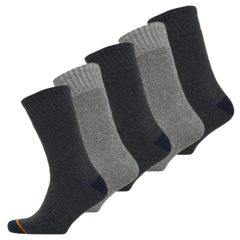 WEATHERPROOF Herren Socken Thermo-Crew Grau/Marine 5er Pack