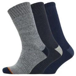 WEATHERPROOF Herren Thermo Socken Dreier Pack Marineblau / Blau / Grau Marineblau