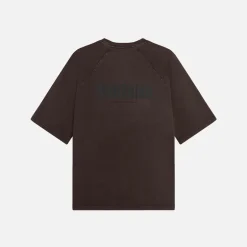 Woodbird Blake T Shirt mit gewaschenem Logo Braun