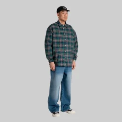 Woodbird Herren Jong Em kariertes Hemd Green Check