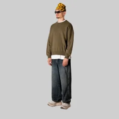 Woodbird Herren Kurt Kunst Rundhals Sweatshirt Dark Brown