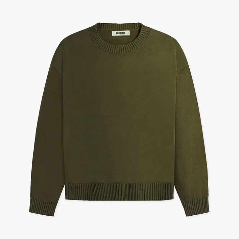 Woodbird Herren Kurt Kunst Rundhals Sweatshirt Dark Brown