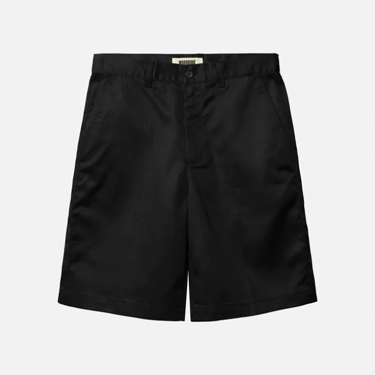 Woodbird Herren Rami Chinohose Shorts Schwarz
