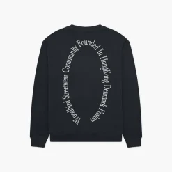 Woodbird Herren Rohr Gegründet Sweatshirt Schwarz