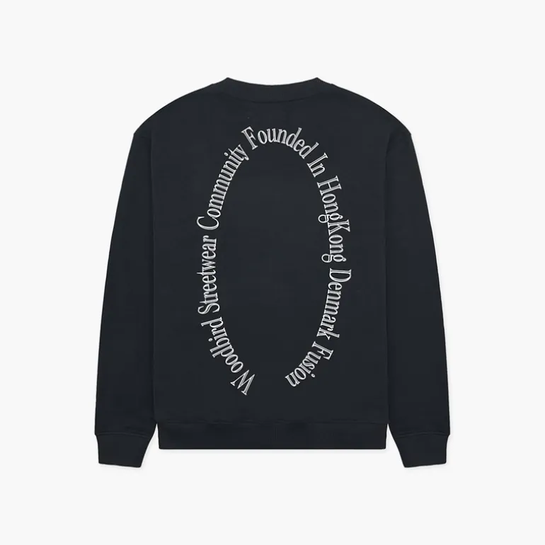 Woodbird Herren Rohr Gegründet Sweatshirt Schwarz