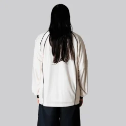 Woodbird Herren Taka Langarm Poloshirt Off White