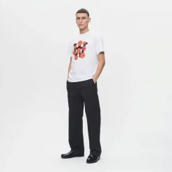 Wood Wood Herren Ace Eyes T Shirt Weiß