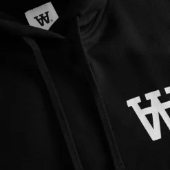 Wood Wood Herren Cass Print Hoodie Schwarz