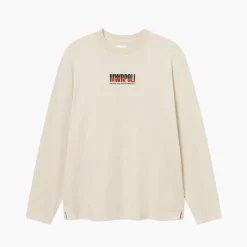 Wood Wood Herren Liam Langarm T Shirt Silver Birch