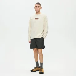 Wood Wood Herren Liam Langarm T Shirt Silver Birch