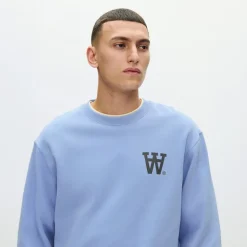 Wood Wood Herren Noel Brust Druck Sweatshirt Azurine