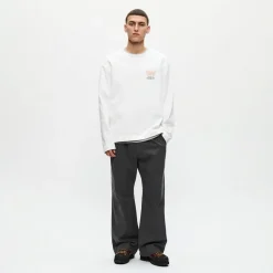 Wood Wood Herren Ryan Sweatshirt Bright White