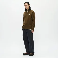 Wood Wood Herren Tay Halb Reißverschluss Pullover Desert Palm