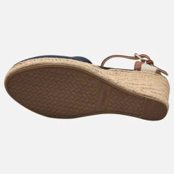 Wrangler Damen Brava Knöchel Riemen Keilabsatz Sandalen Dark Denim