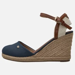 Wrangler Damen Brava Knöchel Riemen Keilabsatz Sandalen Dark Denim