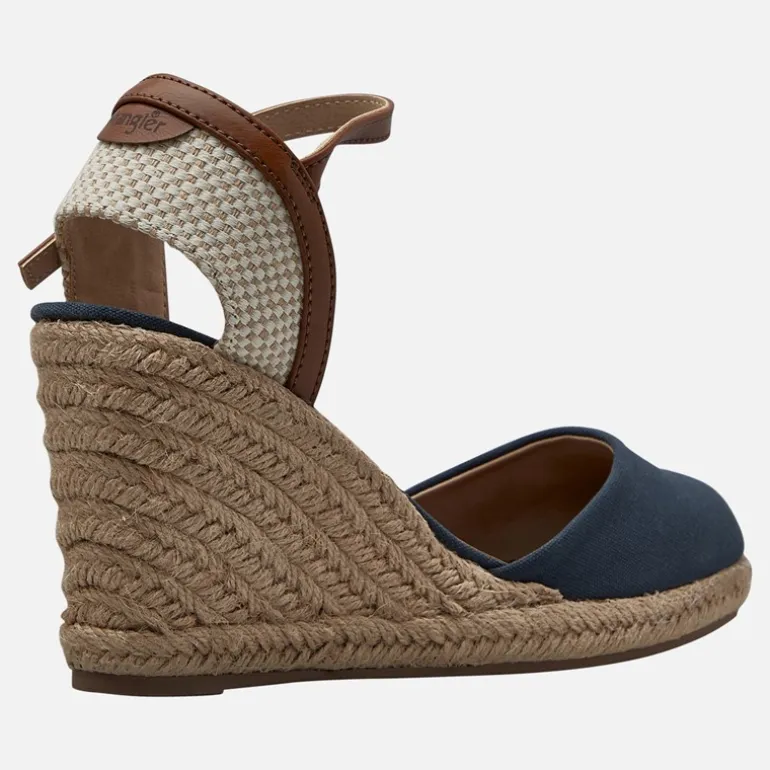 Wrangler Damen Brava Knöchel Riemen Keilabsatz Sandalen Dark Denim