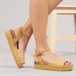 Wrangler Damen Norma Chunky Anle Riemen Sandalen Warm Sand